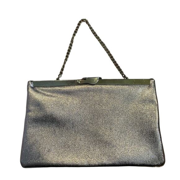 Vintage 60s gold formal evening bag purse clutch - Picture 4 of 6